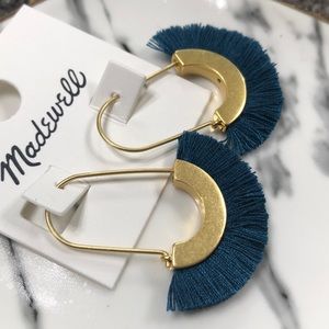 Madewell Jewelry - Madewell Arc Wire Fringe Earrings - Blue Seascape Madewell Jewelry - Madewell Arc Wire Fringe Earrings - Blue Seascape
